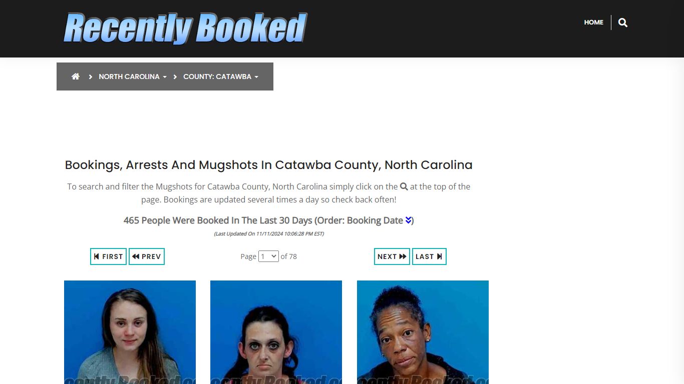 Bookings, Arrests and Mugshots in Catawba County, North Carolina